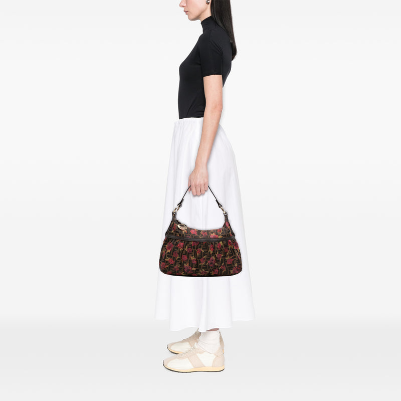 Zucca Canvas Rose Print Chef Shoulder Bag - Image 6