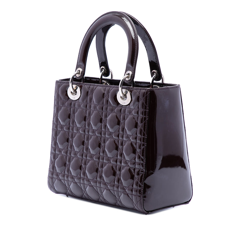 Medium Patent Cannage Lady Dior - Image 2