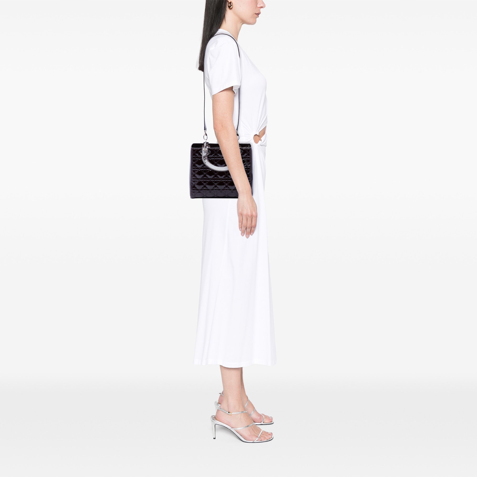Medium Patent Cannage Lady Dior - Image 6