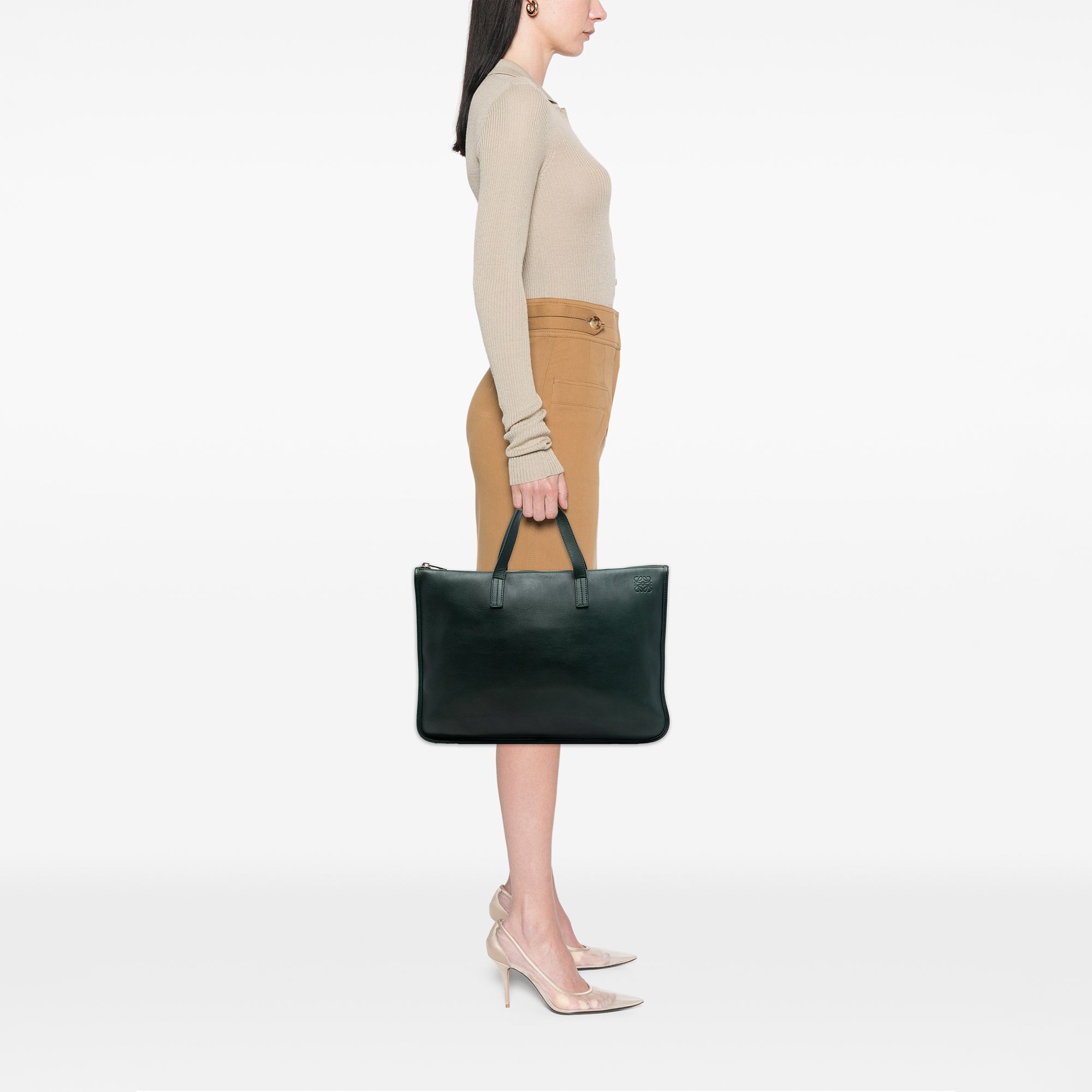 Leather Anagram Toledo Briefcase - Image 6