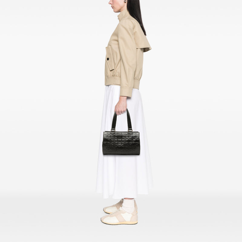 Chocolate Bar Lambskin Barrel Shoulder Bag - Image 6