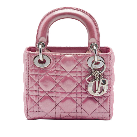 Mini Iridescent Lambskin Cannage Lady Dior - Image 1