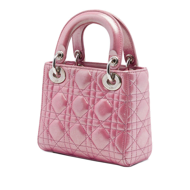 Mini Iridescent Lambskin Cannage Lady Dior - Image 2