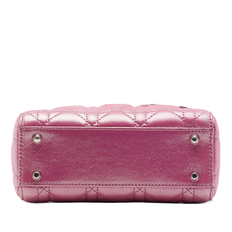 Mini Iridescent Lambskin Cannage Lady Dior - Image 3