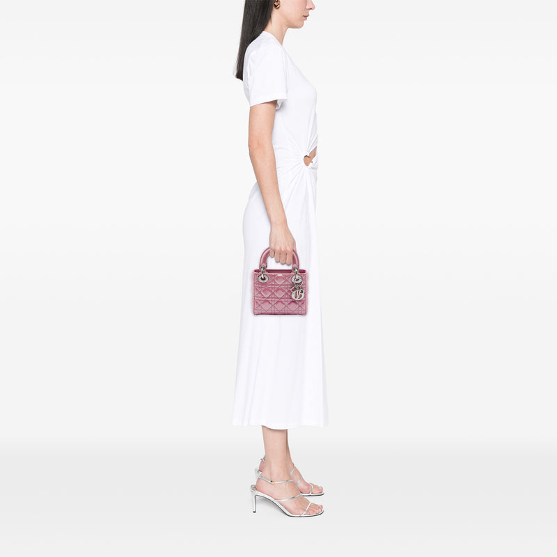 Mini Iridescent Lambskin Cannage Lady Dior - Image 6
