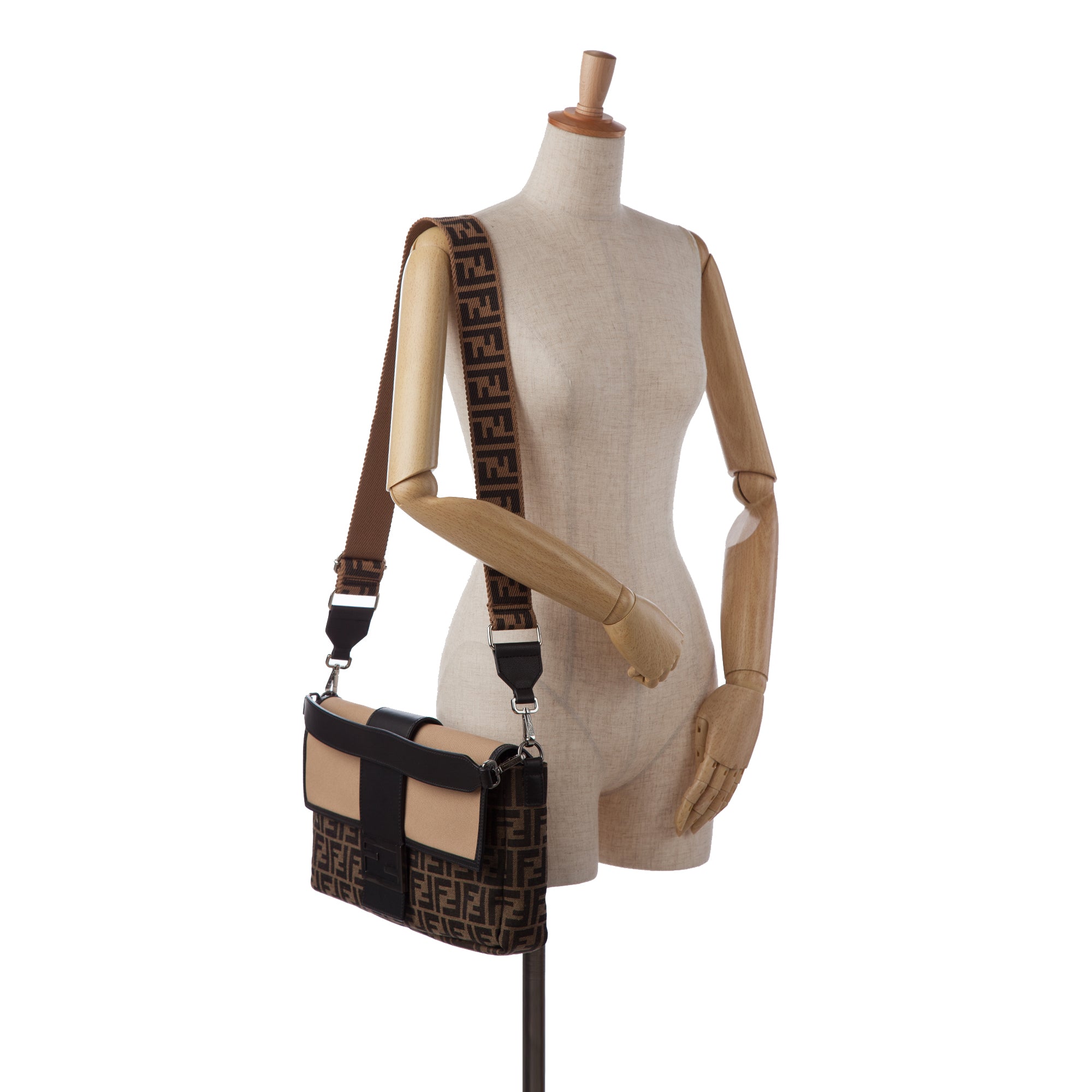 Large Zucca Canvas Convertible Belt Baguette - Image 10