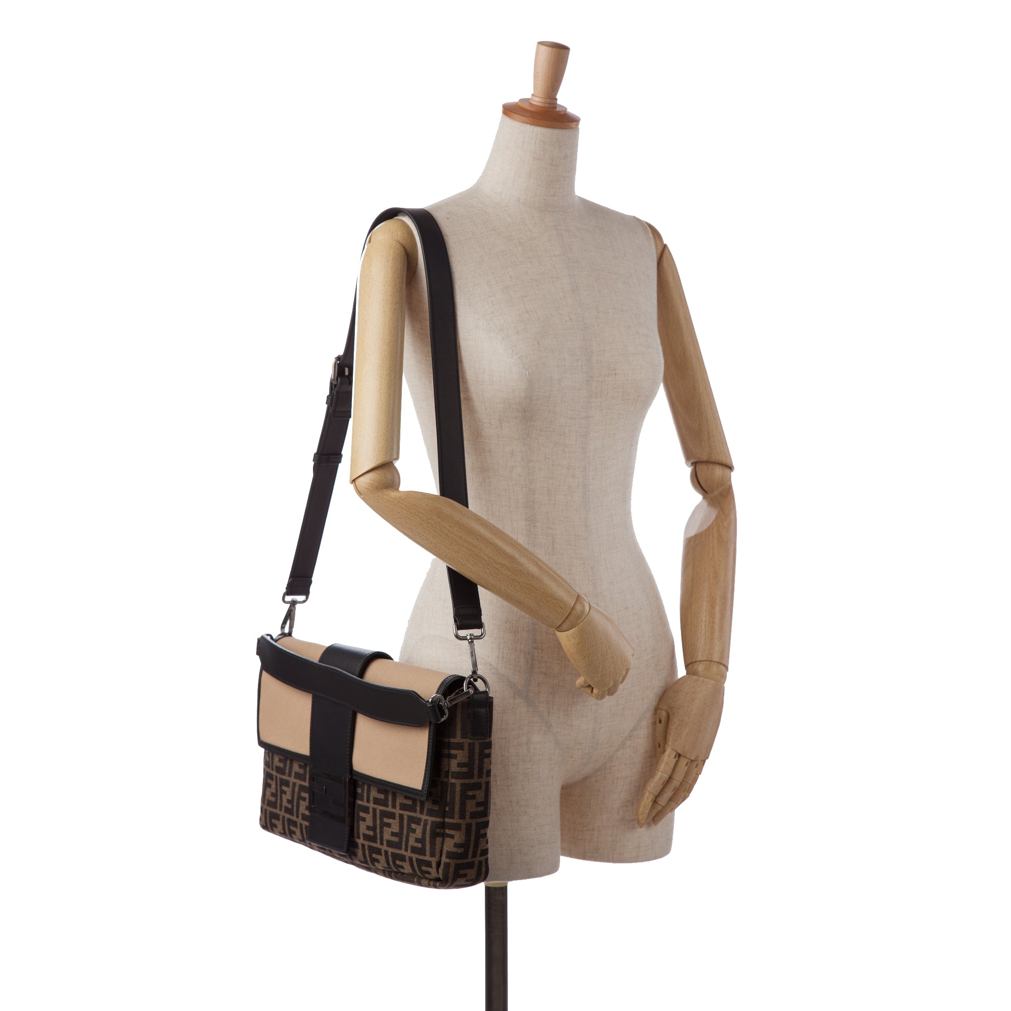 Large Zucca Canvas Convertible Belt Baguette - Image 11
