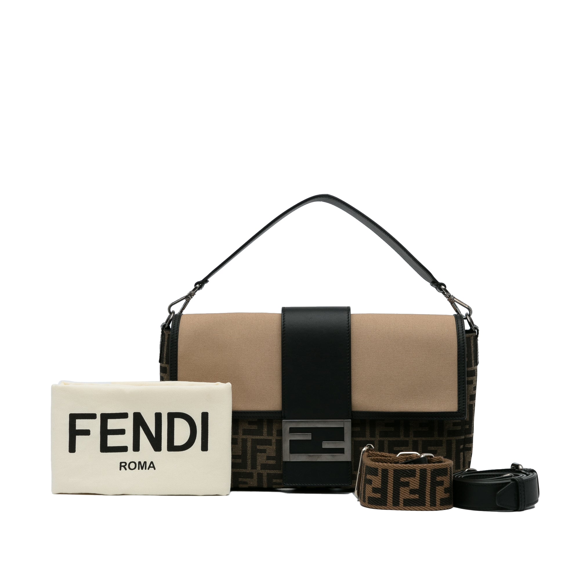 Large Zucca Canvas Convertible Belt Baguette - Image 12