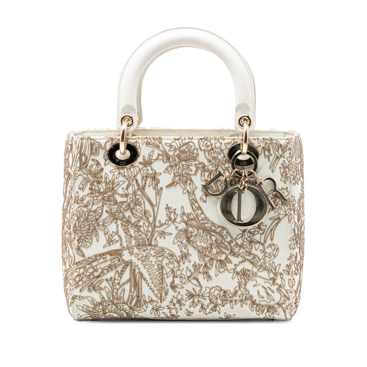 Medium Calfskin Embroidered Jardin D Hiver Lady Dior - Image 1