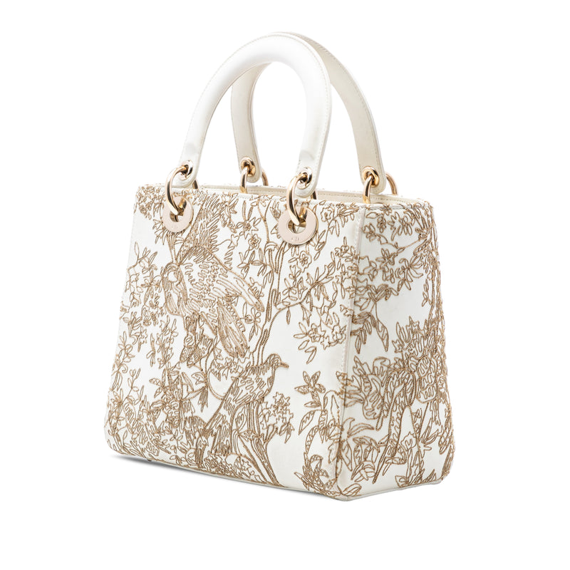 Medium Calfskin Embroidered Jardin D Hiver Lady Dior - Image 2