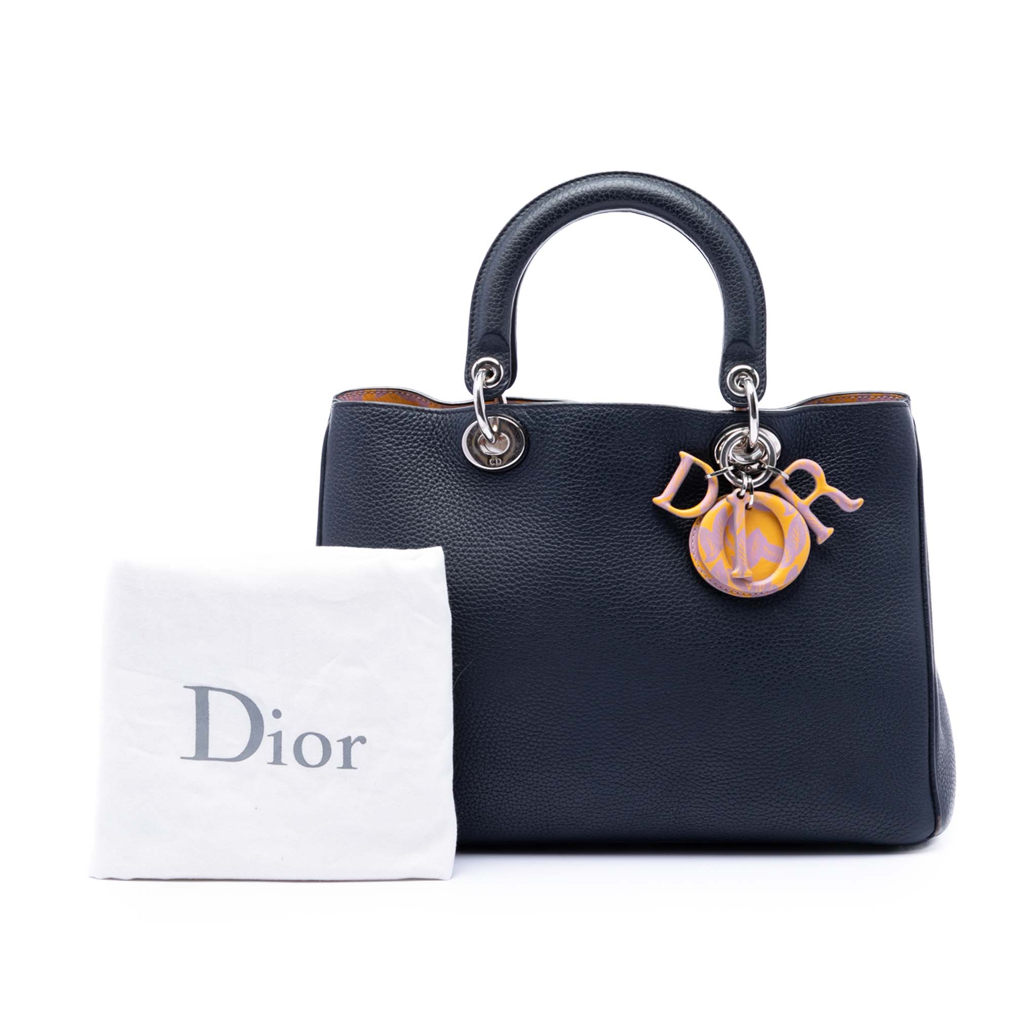 Medium Leather Diorissimo Satchel - Image 7