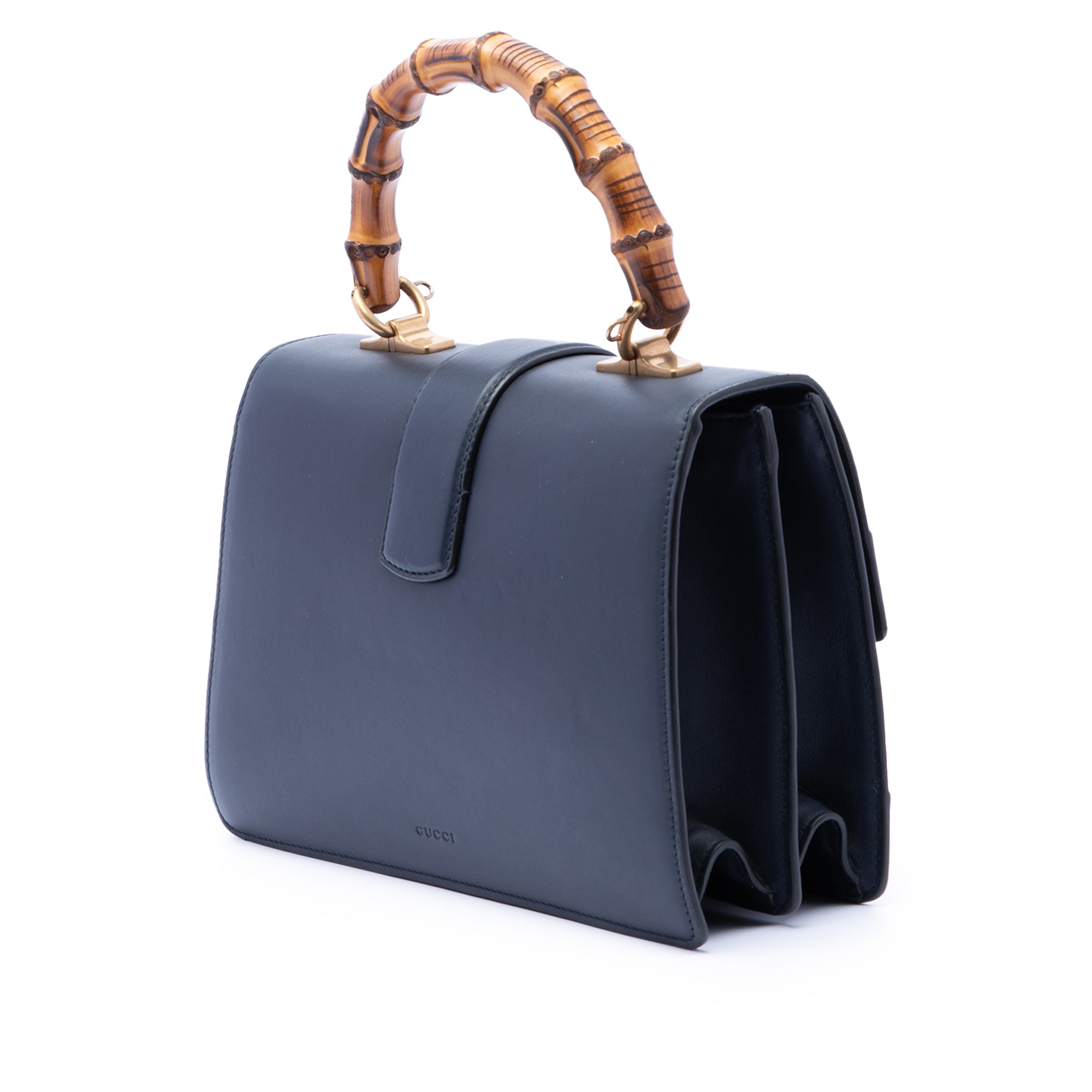 Medium Leather Bamboo Dionysus Web Satchel - Image 2