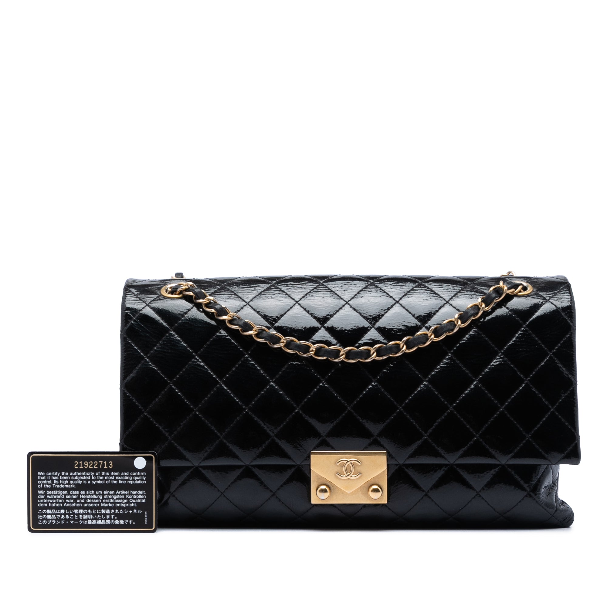 Quilted Crinkled Patent Pagoda Accordion Flap - Image 6