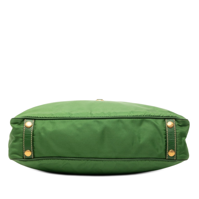 Saffiano Trimmed Tessuto Logo Plate Convertible Tote - Image 3