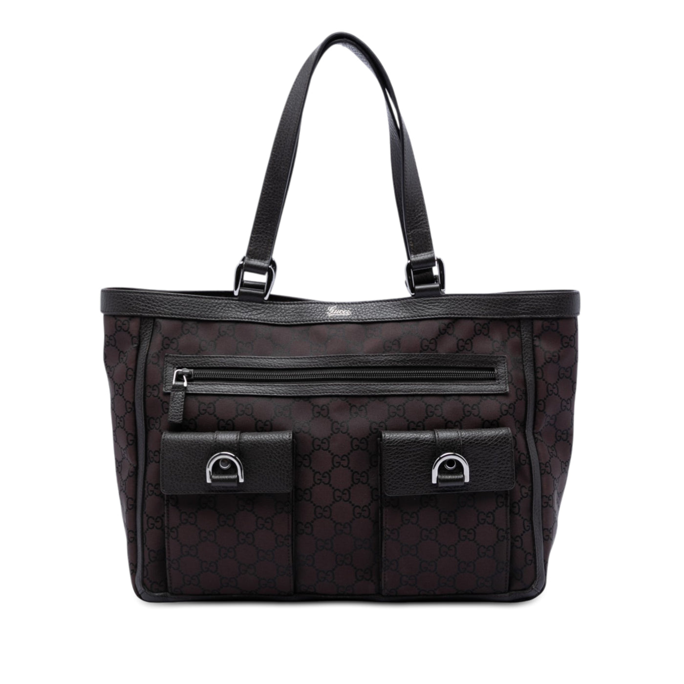 GG Nylon Abbey D Ring Pocket Tote - Image 1