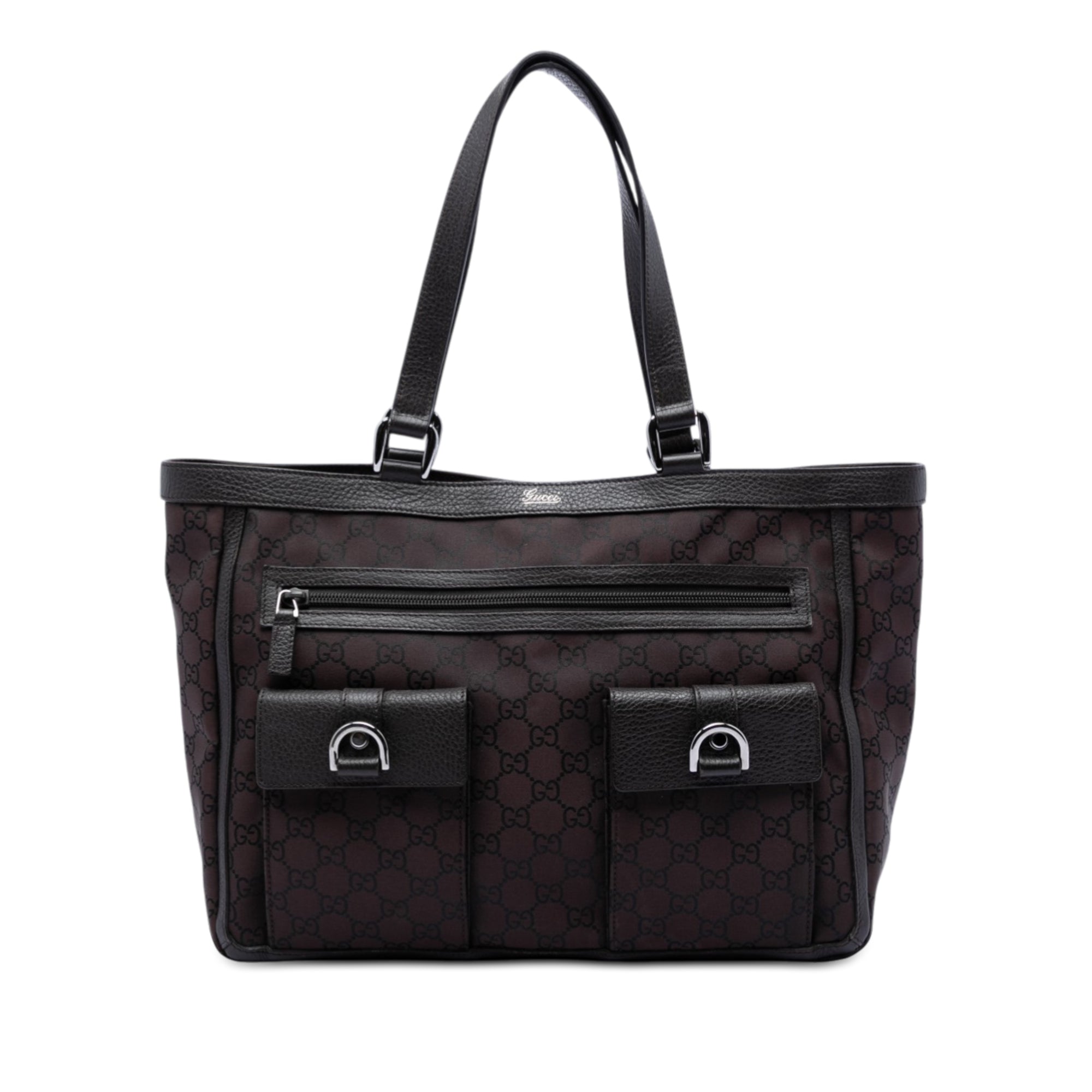 GG Nylon Abbey D Ring Pocket Tote - Image 1