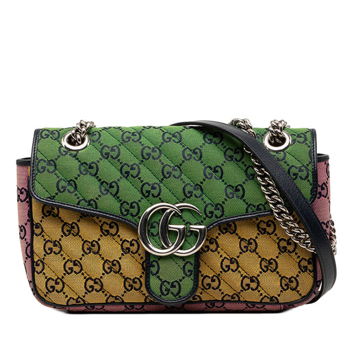 Medium GG Marmont Multicolor Matelasse Diagonal GG Canvas Shoulder Bag - Image 1