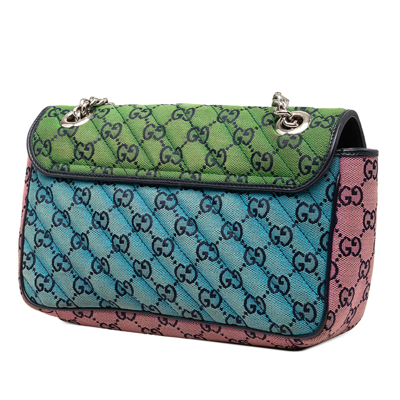 Medium GG Marmont Multicolor Matelasse Diagonal GG Canvas Shoulder Bag - Image 2