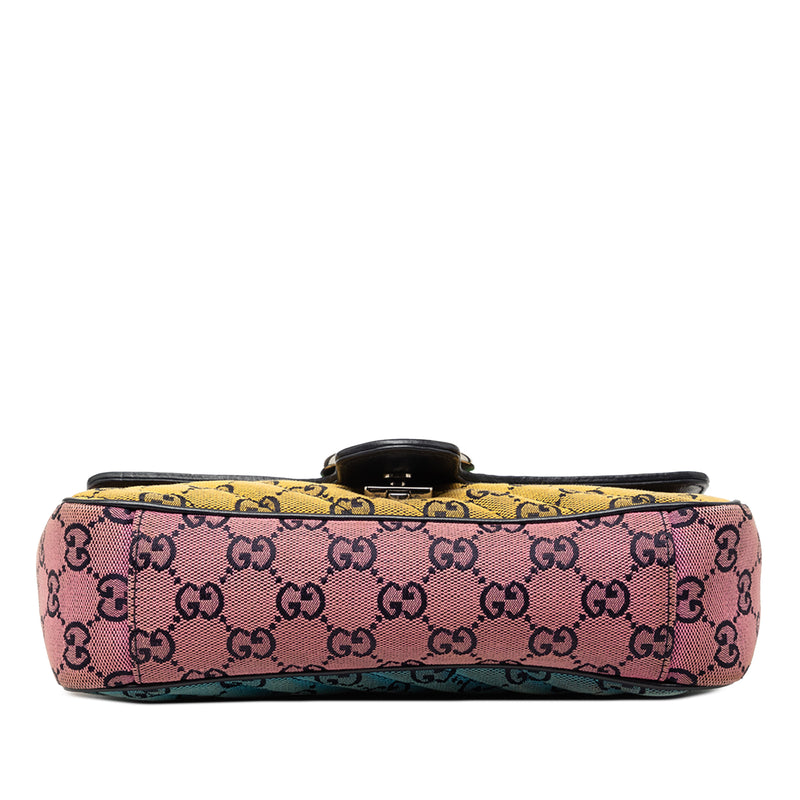 Medium GG Marmont Multicolor Matelasse Diagonal GG Canvas Shoulder Bag - Image 3