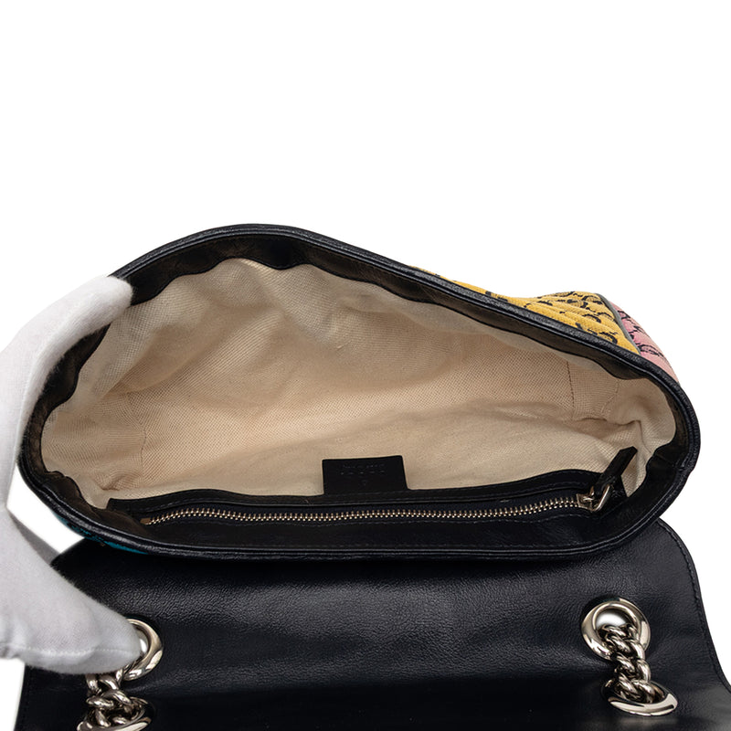 Medium GG Marmont Multicolor Matelasse Diagonal GG Canvas Shoulder Bag - Image 4