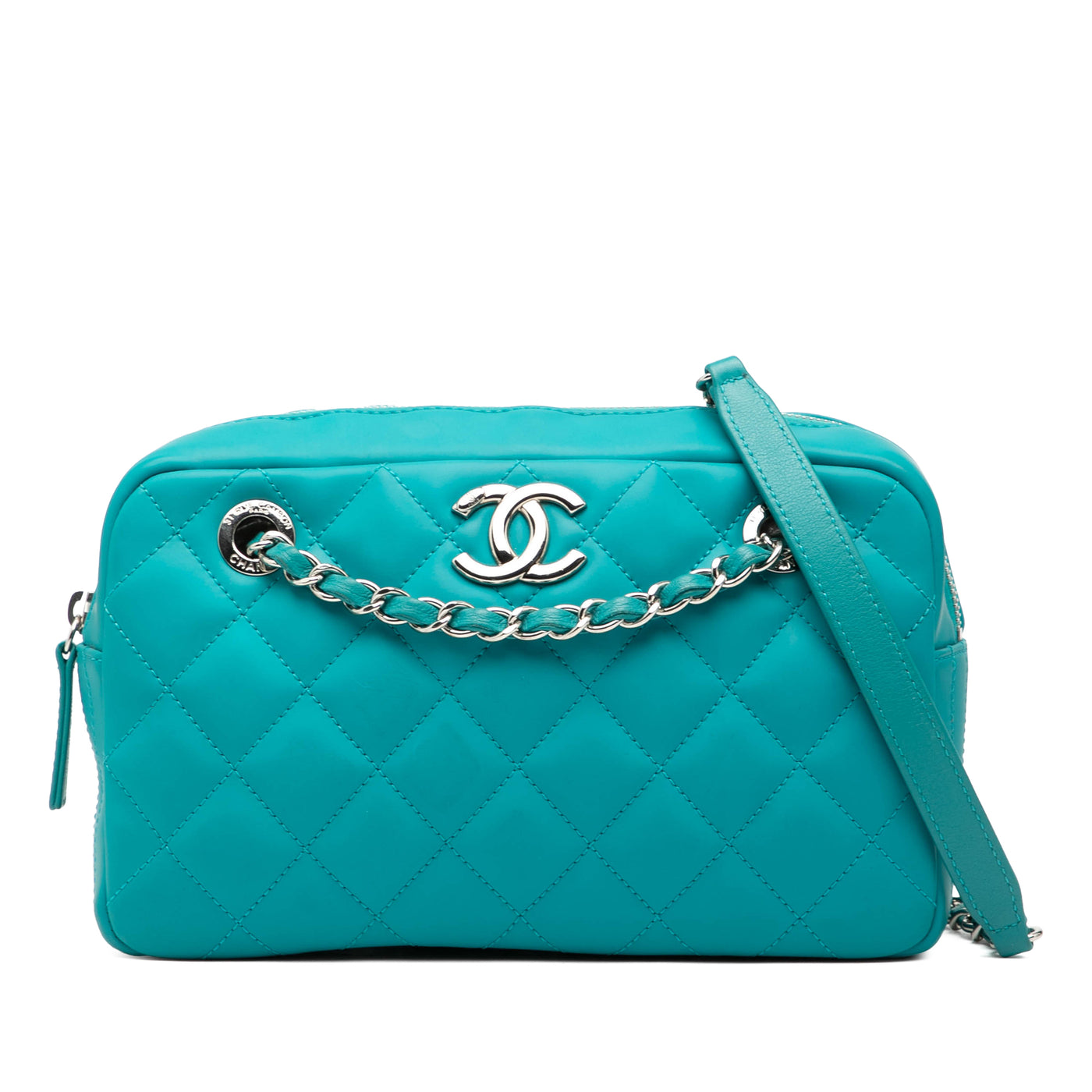 Medium CC Quilted Rubberized Lambskin Coco Rain Camera Bag - Image 1