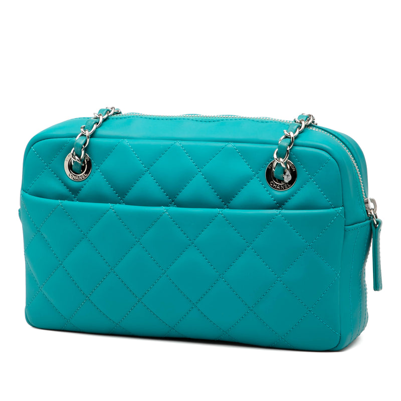 Medium CC Quilted Rubberized Lambskin Coco Rain Camera Bag - Image 2