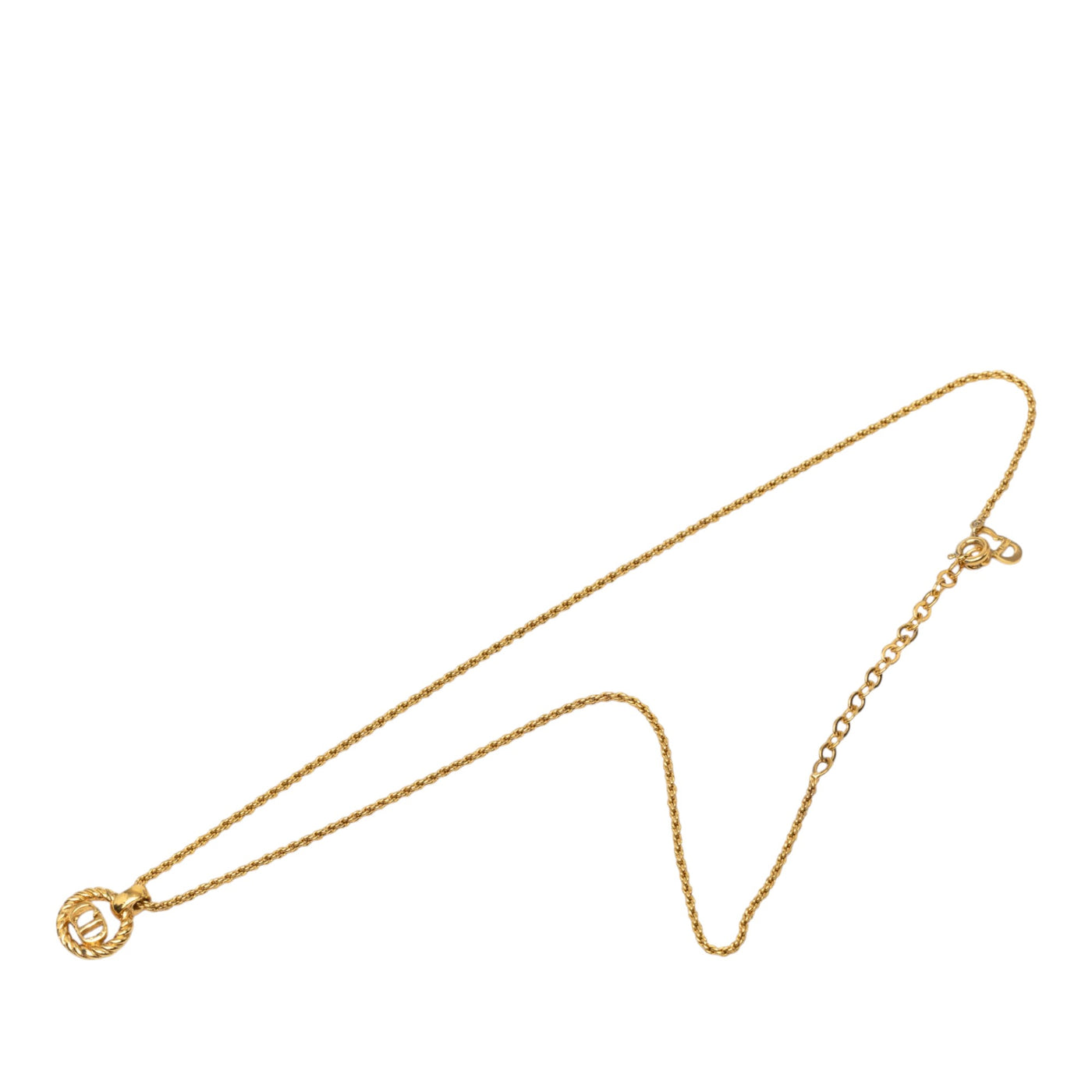 Gold Plated CD Logo Pendant Necklace - Image 1