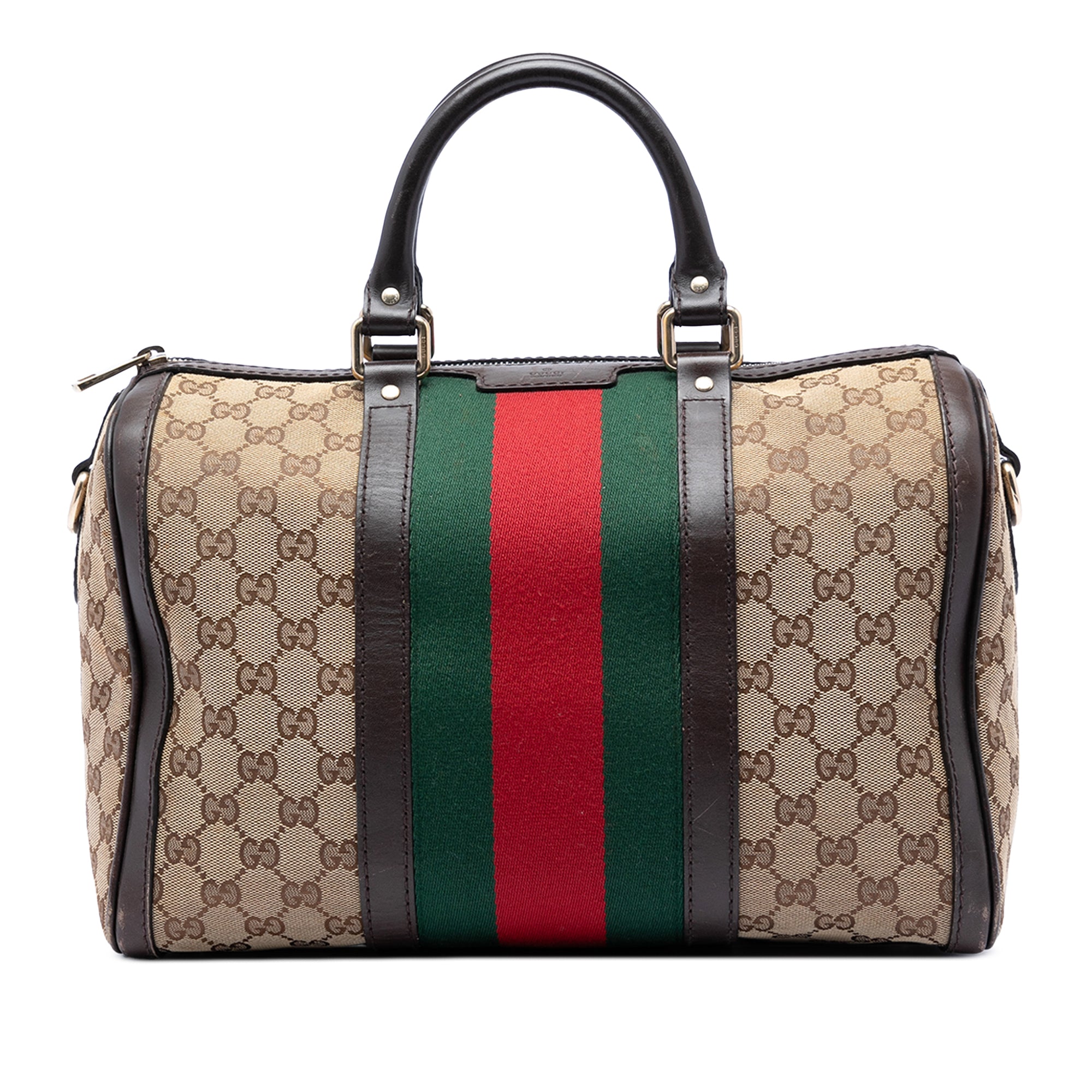 Medium GG Canvas Web Joy Boston Bag - Image 1