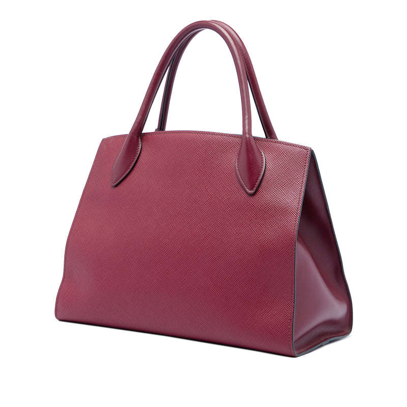 Medium Saffiano Cuir Monochrome Top Handle Tote - Image 2
