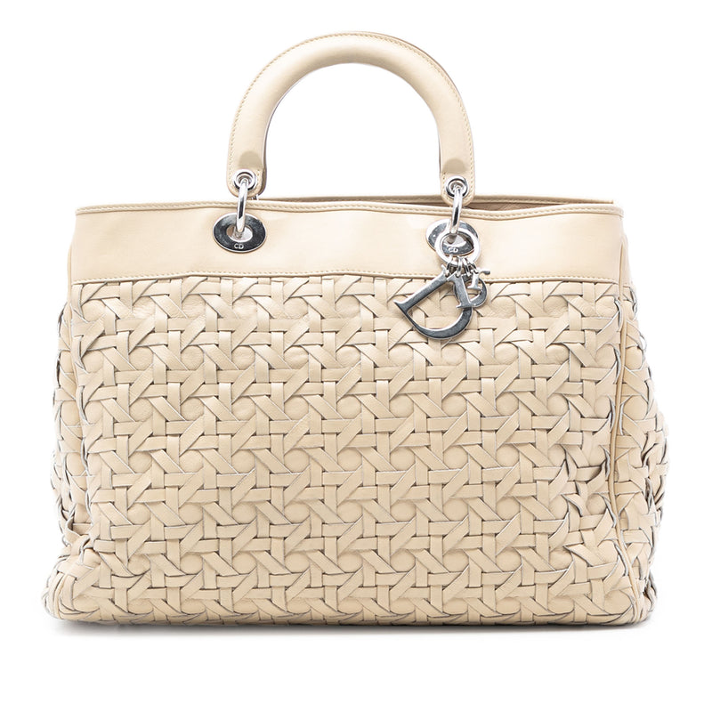 Woven Lambskin Lady Dior Avenue Tote