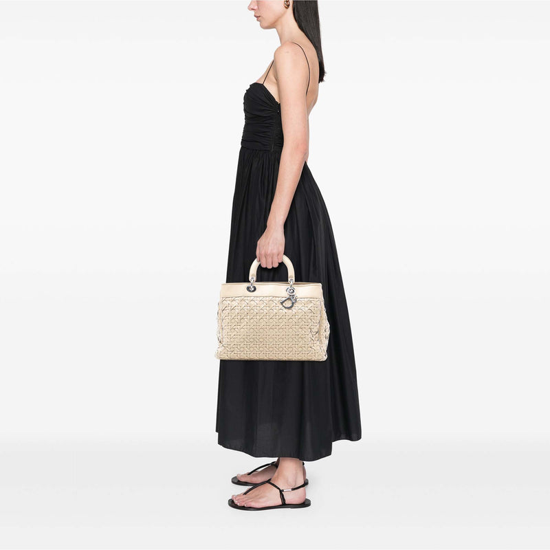 Woven Lambskin Lady Dior Avenue Tote - Image 7