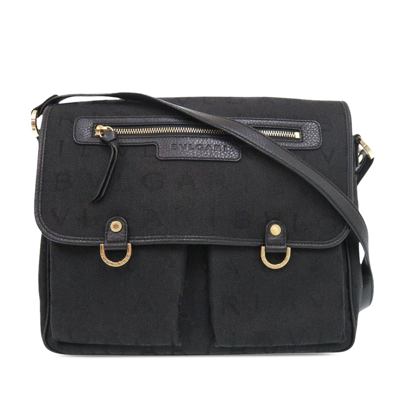Logomania Canvas Messenger Bag