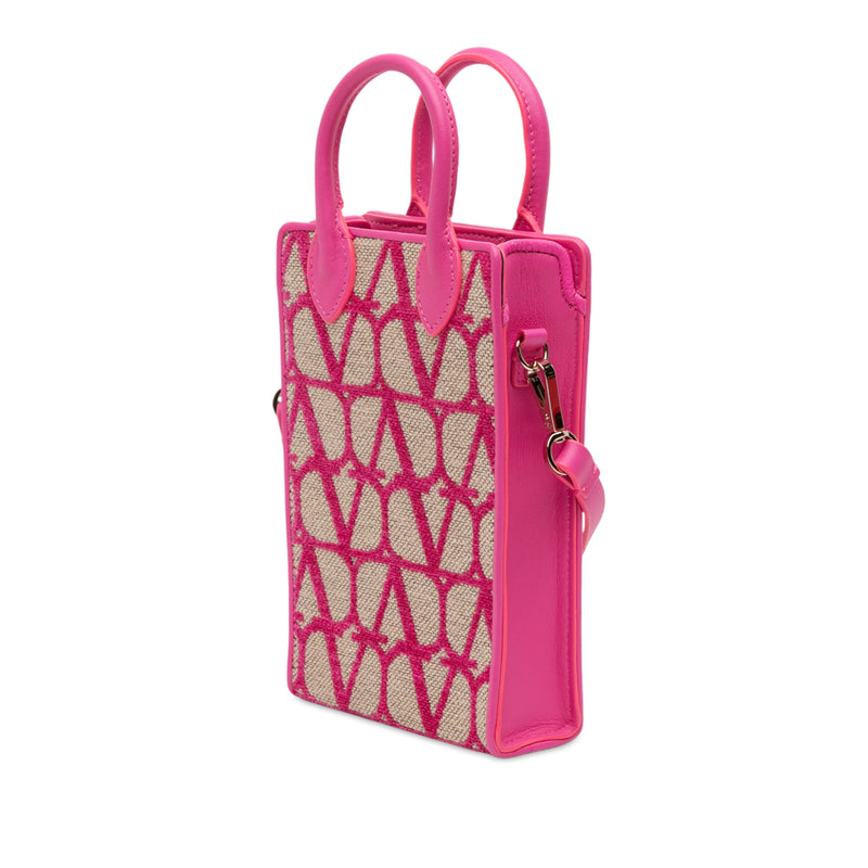 Leather Trimmed Toile Iconographe Satchel - Image 2