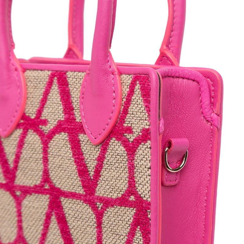 Leather Trimmed Toile Iconographe Satchel - Image 8