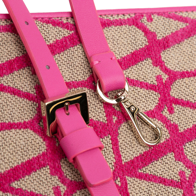 Leather Trimmed Toile Iconographe Satchel - Image 9