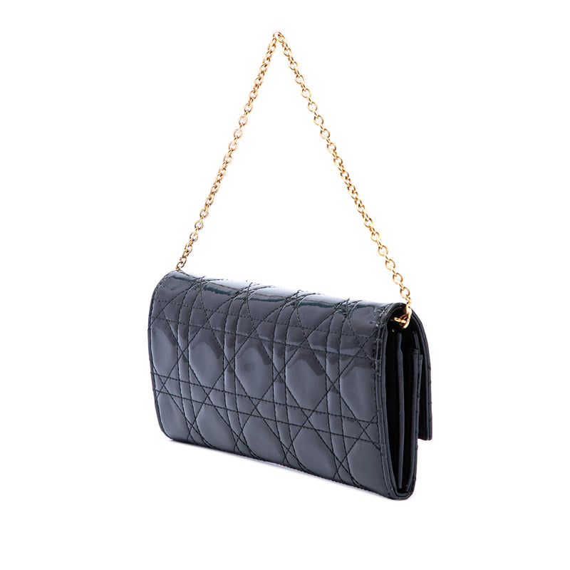 Patent Cannage Lady Dior Wallet On Chain - Image 2