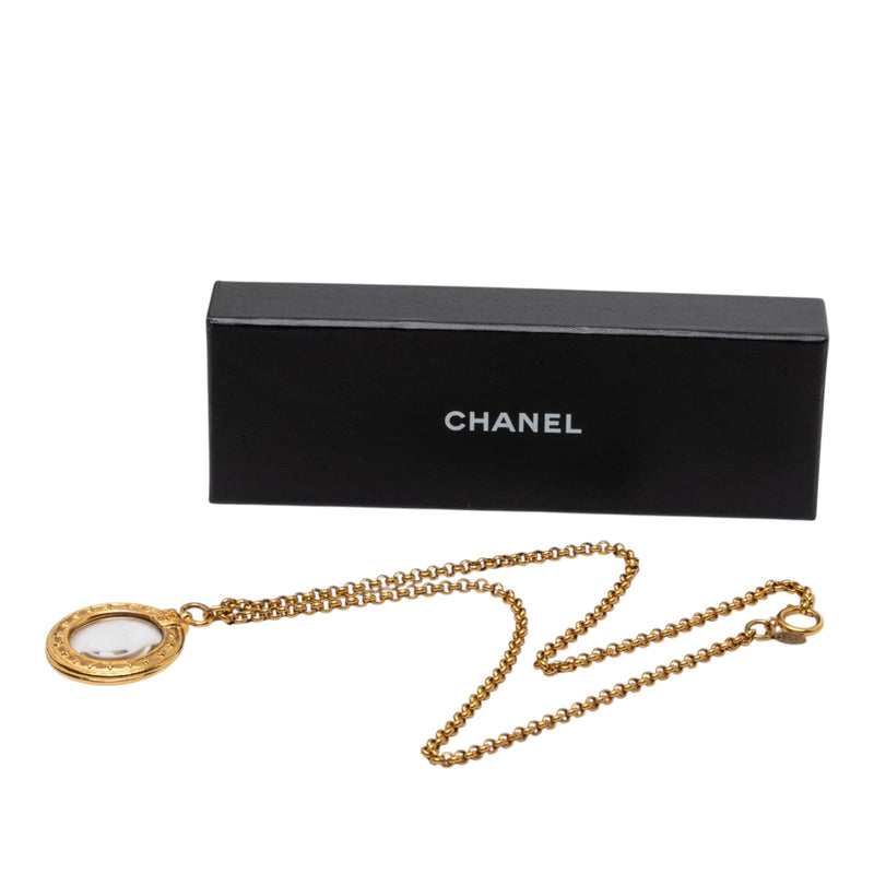 CC Gold Plated Magnifying Glass Pendant Necklace - Image 7