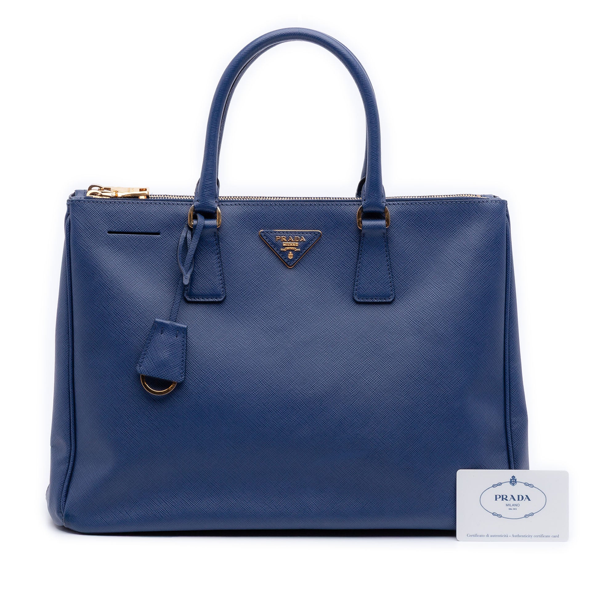 Large Saffiano Lux Galleria Double Zip Satchel - Image 11