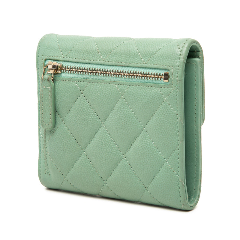 CC Quilted Caviar Trifold Wallet - Image 2