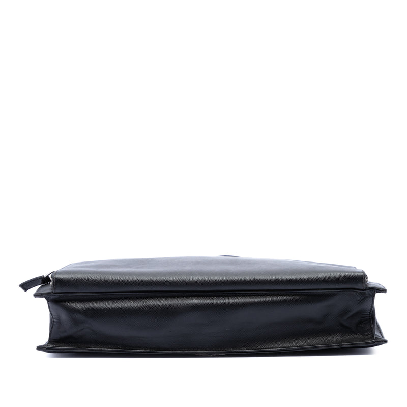 Saffiano Cuir Travel Front Zip Pocket Briefcase - Image 3