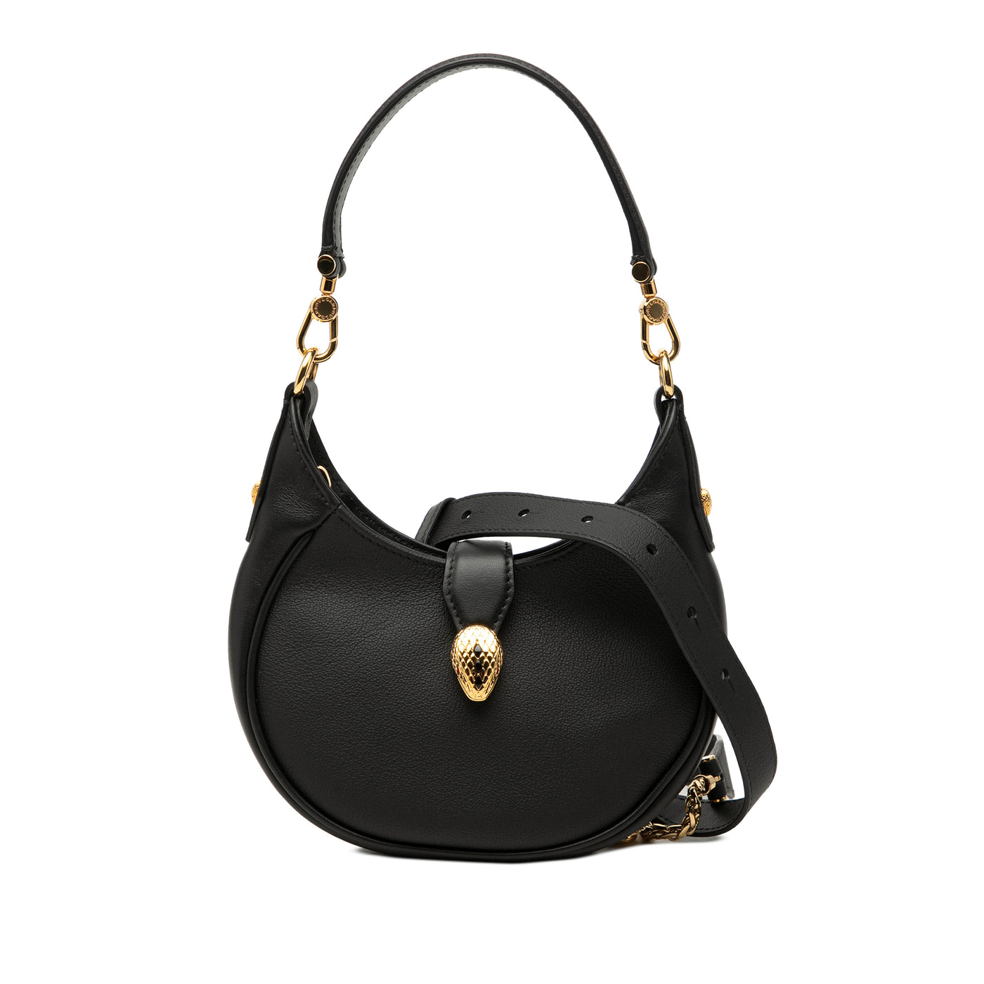 Small Leather Serpenti Ellipse Satchel - Image 1