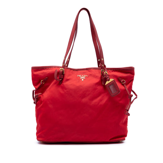 Saffiano Trimmed Tessuto Tote - Image 1
