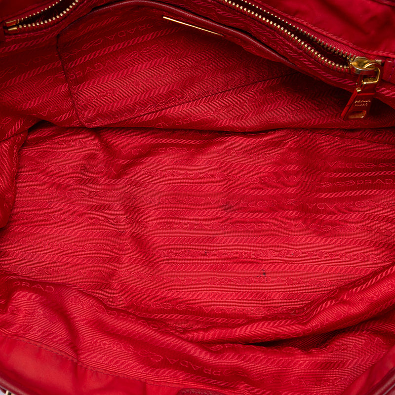 Saffiano Trimmed Tessuto Tote - Image 4