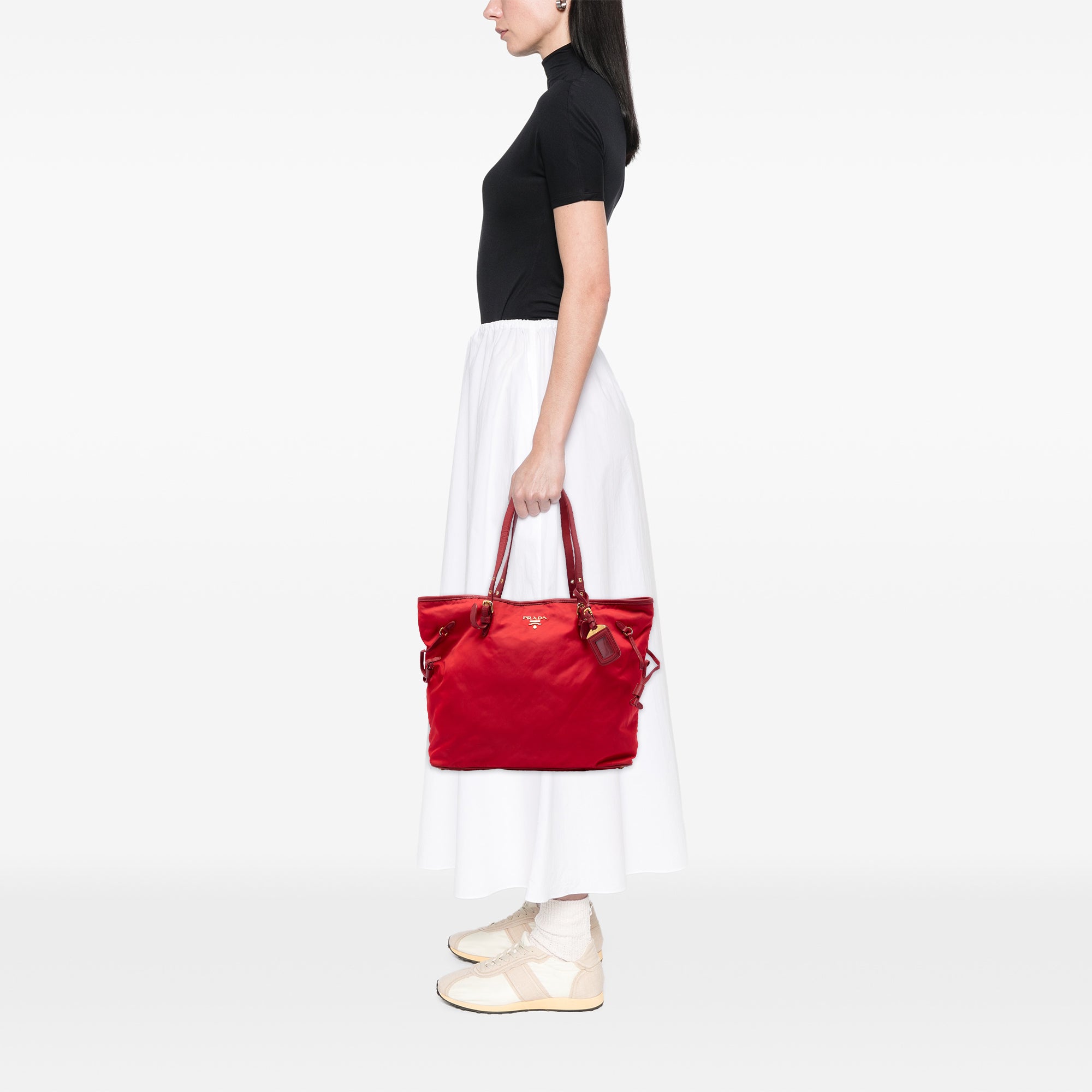 Saffiano Trimmed Tessuto Tote - Image 6
