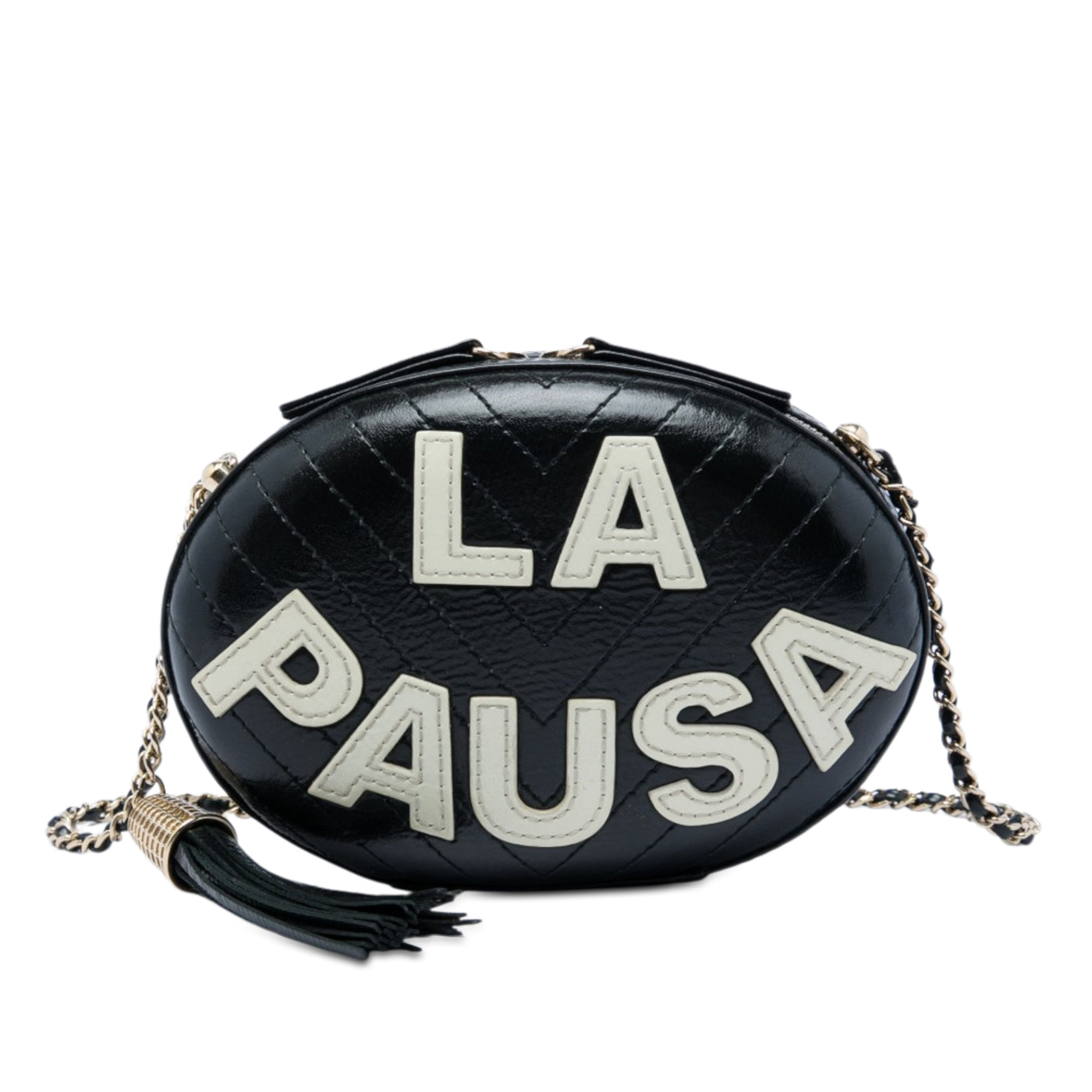 Chevron Lambskin La Pausa Evening Bag - Image 1