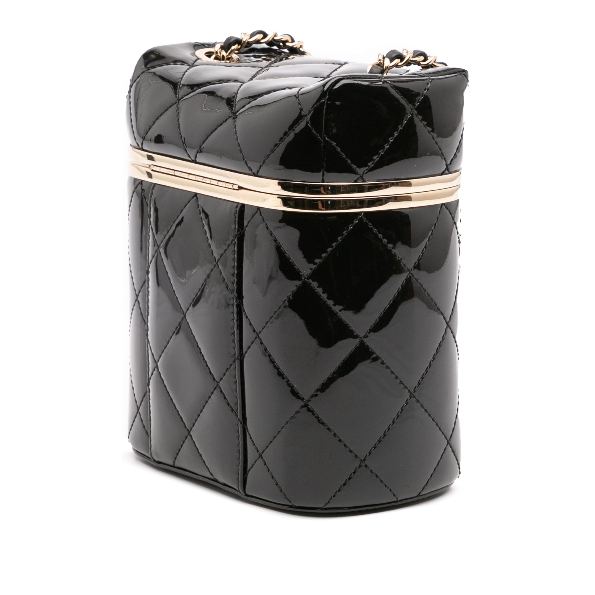 Quilted Patent Logo Chain Vanity Case - Image 2