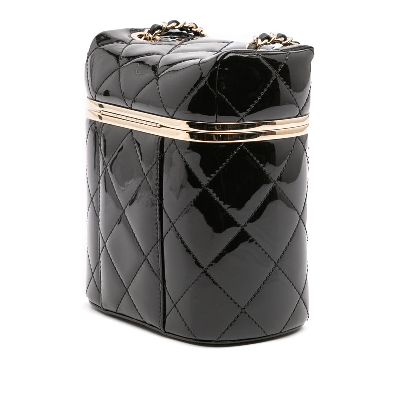 Quilted Patent Logo Chain Vanity Case - Image 2