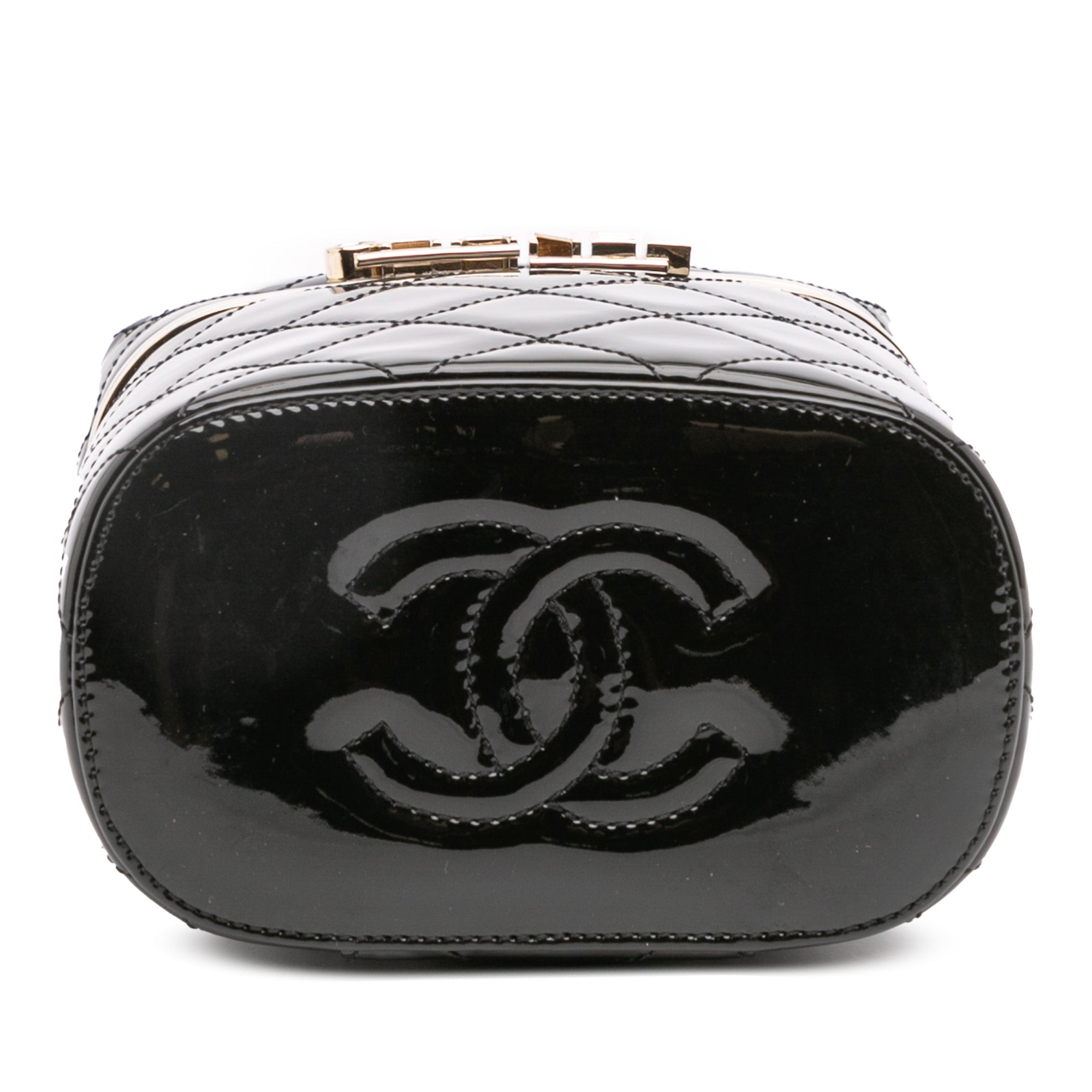 Quilted Patent Logo Chain Vanity Case - Image 3