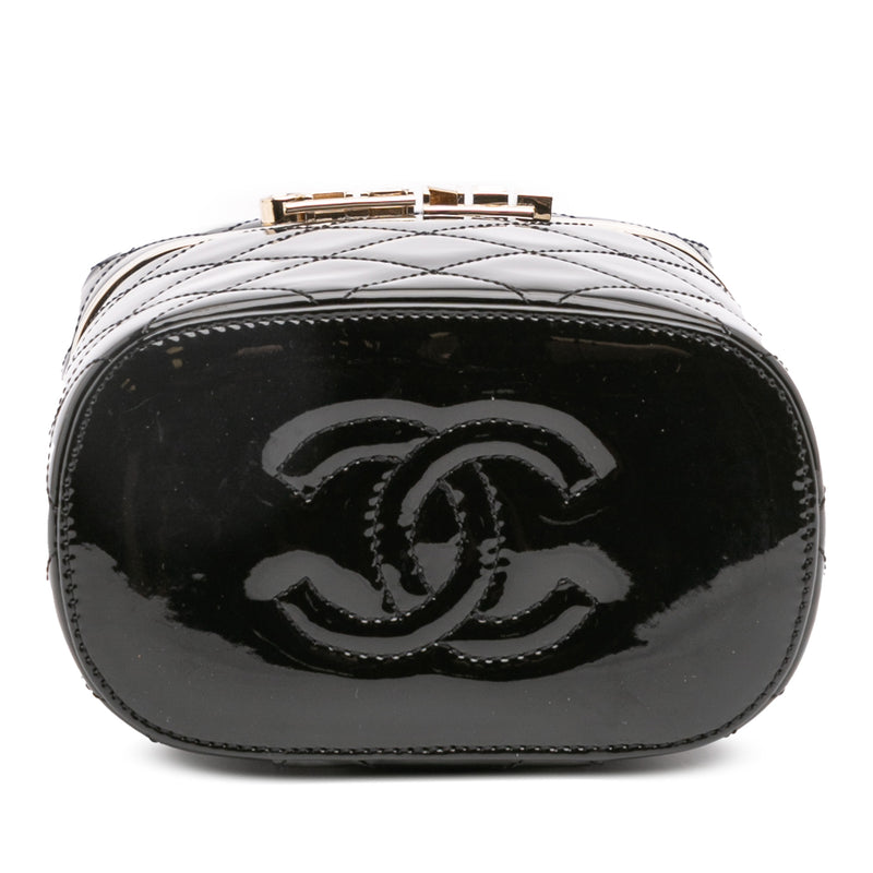 Quilted Patent Logo Chain Vanity Case - Image 3