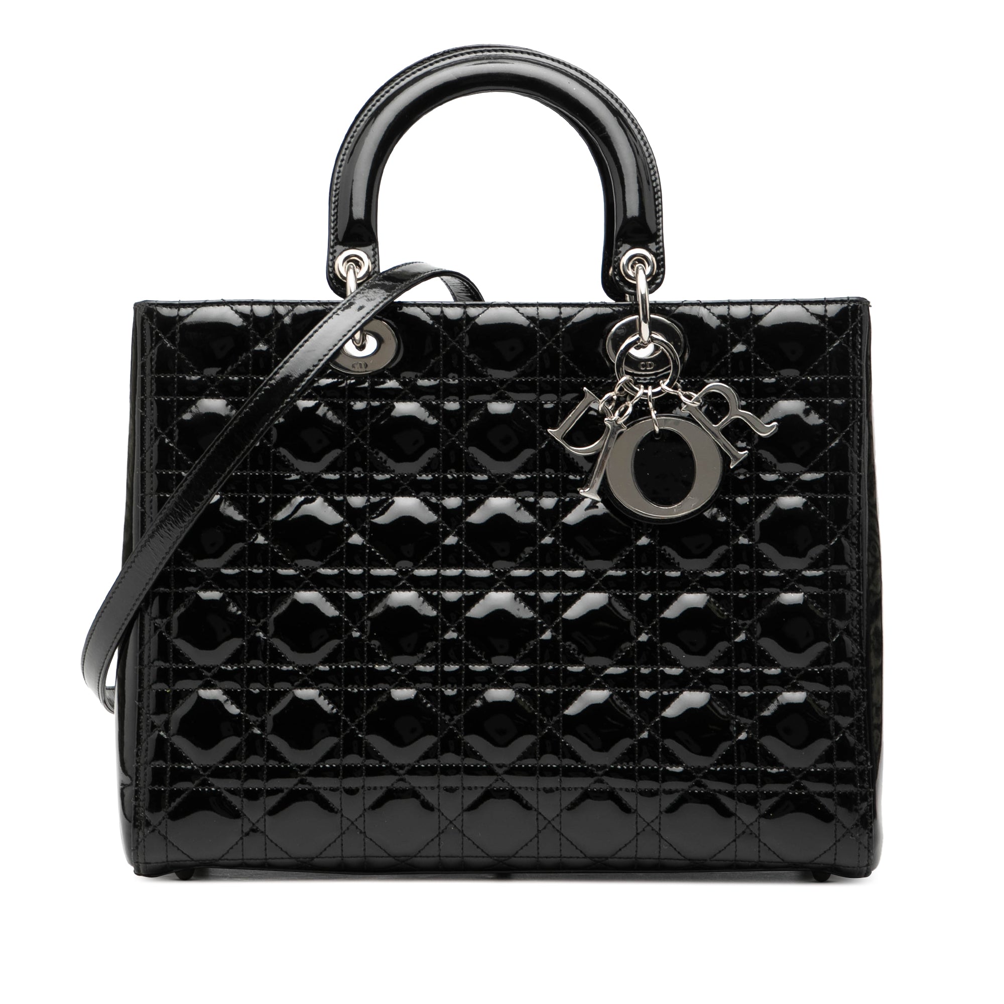 Large Patent Cannage Lady Dior - Image 1